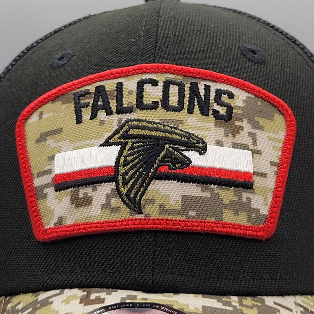 New Era Cap Atlanta Falcons Mens Womens Salute To Service 9FORTY Trucker Hat NFL - Picture 7 of 14